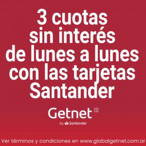 3 cuotas sin interes